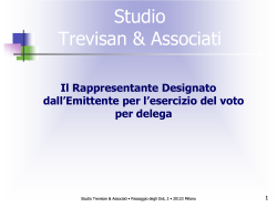 Rappresentante designato &ndash; Voto per delega azionisti