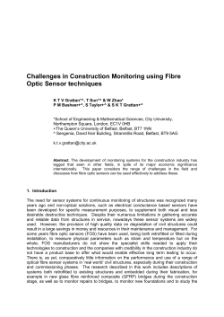 Challenges in construction monitoring using optical fibre