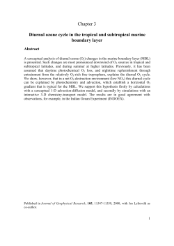 Chapter 3 Diurnal ozone cycle in the tropical and subtropical marine