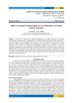 Effect of Oxygen Concentration on Corrosion Rate of Carbon Steel