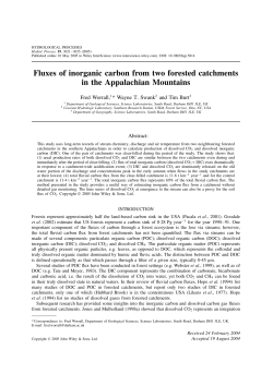 Fluxes of inorganic carbon from two forested catchments in the