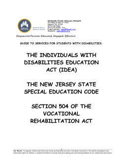 the individuals with disabilities education act (idea)