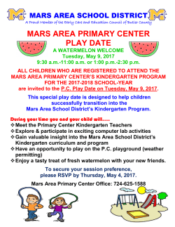 mars area primary center play date