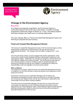 Flood and Coastal Risk Management Review Partner Briefing