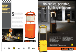 No cables, portable, safe lighting solutions