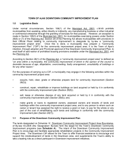TOWN OF AJAX DOWNTOWN COMMUNITY IMPROVEMENT PLAN
