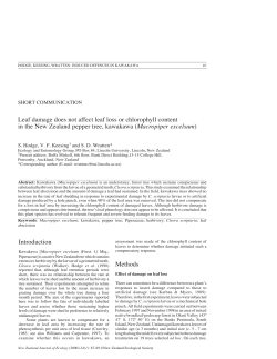Leaf damage does not affect leaf loss or chlorophyll content in the