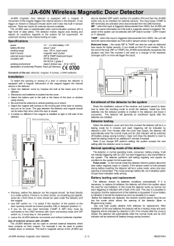 JA-60N Wireless Magnetic Door Detector