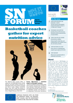 Basketball coaches gather for expert nutrition advice