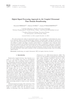 Digital Signal Processing Approach in Air Coupled Ultrasound Time