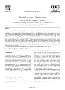 Bacterial tracking of motile algae