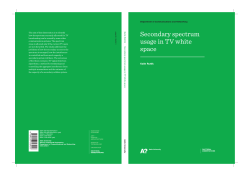 Secondary spectrum usagein TV white space Secon usage space