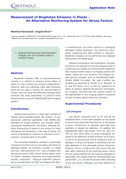 Measurement of Biophoton Emission in Plants – An Alternative