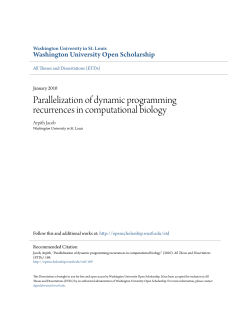 Parallelization of dynamic programming recurrences in