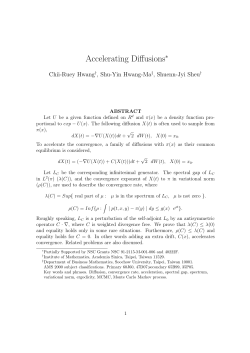 C. R. Hwang, S. Y. Hwang-Ma, S. J. Sheu, Accelerating diffusions, to