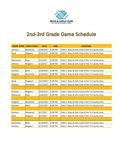 HOME TEAM AWAY TEAM DATE TIME LOCATION Johnson