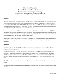 University of Washington Faculty Effort and Cost Share Certification