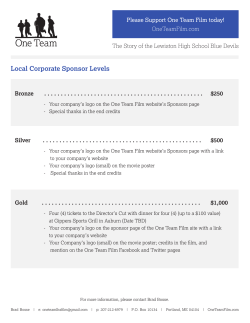 Local Corporate Sponsor Levels