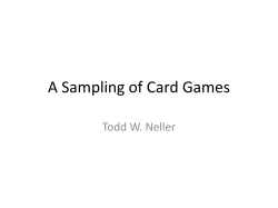 A Sampling of Card Games