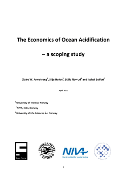 The Economics of Ocean Acidification &ndash; a scoping study