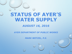 8/17/2016 Water Status Presentation