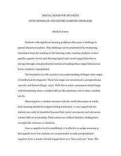 SPECIAL NEEDS FOR STUDENTS