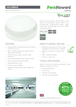 COLUMBUS S A M E LIGHT L E S S ENERGY ENERGY SAVING