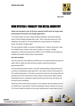 new hyster&reg; forklift for metal industry