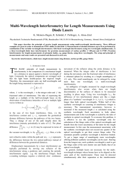 Multi-Wavelength Interferometry for Length Measurements Using