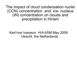 The impact of cloud condensation nucleus concentration in Hirlam