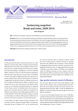 Break/Enter - NSW Bureau of Crime Statistics and Research