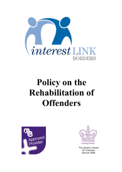 Interest Link Borders Policy on the Rehabilitation of Offenders