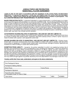 juneau parks and recreation basketball player agreement