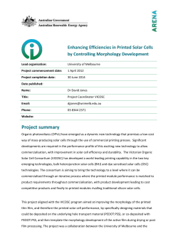 Enhancing Efficiencies in Printed Solar Cells by Controlling