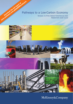 Pathways to a Low-Carbon Economy