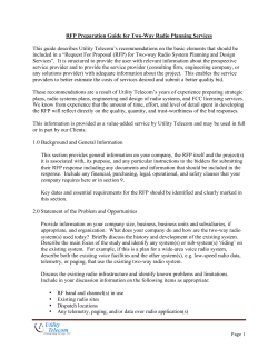 RFP Preparation Guide for Two-Way Radio Planning Services This
