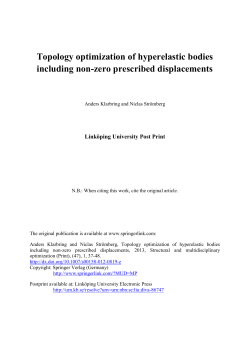 Topology optimization of hyperelastic bodies including non