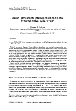 Ocean-atmosphere interactions in the global biogeochemical sulfur