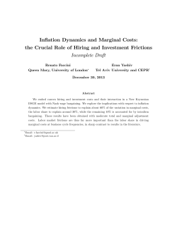 Inflation Dynamics and Marginal Costs
