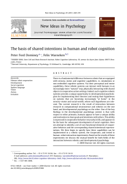 The basis of shared intentions in human and robot cognition