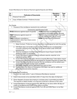 1 | Page Inward Remittance for Advance Payment