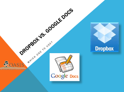 Dropbox vs. Google Docs