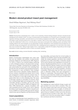 Modern stored-product insect pest management