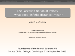 The Pascalian Notion of Infinity &ndash; what does - math.uni