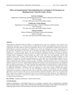 Effect of Organizational Citizenship Behavior on Employee