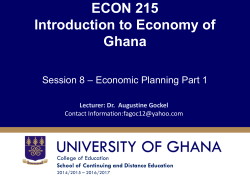 ECON 215 Introduction to Economy of Ghana