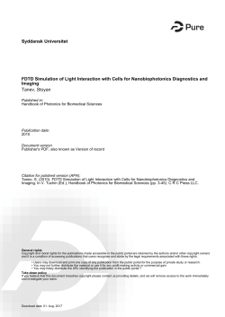 Syddansk Universitet FDTD Simulation of Light Interaction with Cells