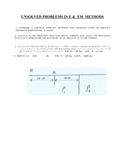 Problem Sets in Gph 321