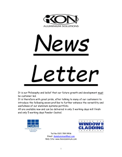 News Letter - Ikon Aluminium Systems