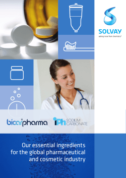 Our essential ingredients for the global pharmaceutical and